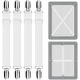 thumbnail image 1 of SLYNSHome Bed Sheet Holder Clips Straps,Adjustable Elastic Bed Sheet Fasteners Easy To Install Heavy Duty Bed Sheet Anti displacement Grippers Suspenders for Bed Sofa Decoration Accessory, 1 of 9