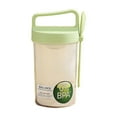 thumbnail image 1 of SLYNSHome Breakfast Cup Overnight Oats Jars with Spoon and Handle Overnight Oats Containers for Meal Prep,Yogurt,Pudding (Green), 1 of 8