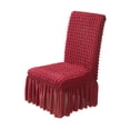 thumbnail image 1 of SLYNSHome Chair Covers for Dining Room Stretch Chair Slipcovers with Skirt Removable Washable Kitchen Chair Protector Cover - Red, 1 of 6