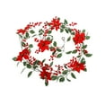 thumbnail image 1 of SLYNSHome Christmas Garland Artifical Poinsettia Flowers Decoration - 74.8 inch - Xmas Hanging Red Plants Vines Ornaments for Home Trees Fireplace Party (74.8 inch), 1 of 7