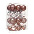 thumbnail image 1 of SLYNSHome Christmas Tree Balls Ornaments Kits,Glitter Shatterproof 4 Style Christmas Balls Set Baubles for Xmas Tree Holiday Party Wedding Decoration (3.1Inch,Rose Gold,A Set of 24Pcs), 1 of 6