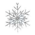 thumbnail image 1 of SLYNSHome Christmas Tree Snowflake Ornament - 4.9 inch - Glitter - Xmas Tree Hanging Pendant Christmas Metal Decorations for Home Car Backbag (Silver), 1 of 7