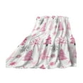 thumbnail image 1 of SLYNSHome Christmas Trees Blanket Decoration - 39.4x51 inch - Soft Plush Flannel - Xmas Pink Throw Blanket for Home Bed Car Sofa, 1 of 6