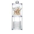 thumbnail image 1 of SLYNSHome Clear Qtip Dispenser Holder,Acrylic Bathroom Containers 2-Tier Apothecary Jar with Lid Canister Swab and Ball Holder Vanity Storage Organizer for Cotton Pads, 1 of 9