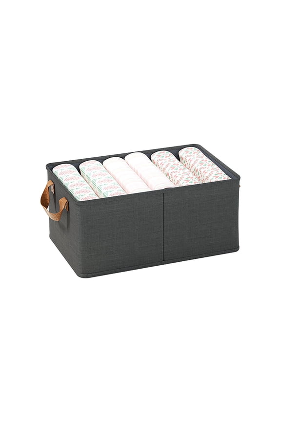 Clothes Storage Bins - 18.5x11x7.8 inch - Foldable Cube Storage Baskets with Handles Organizers Containers Box for Clothing,Blanket,,Bed Sheets and Toys