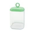 thumbnail image 1 of STPToys Cotton Swab Holder for Bathroom,Acrylic Jars with Lids for Cotton Balls,Pads,Floss Picks Small Clear Plastic Canister Apothecary Jar - Green, 1 of 7