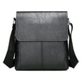thumbnail image 1 of SLYNSHome Crossbody Bag for Men,Leather Shoulder Messenger Purse Sling Bag for Work Business Travel - Black, 1 of 7