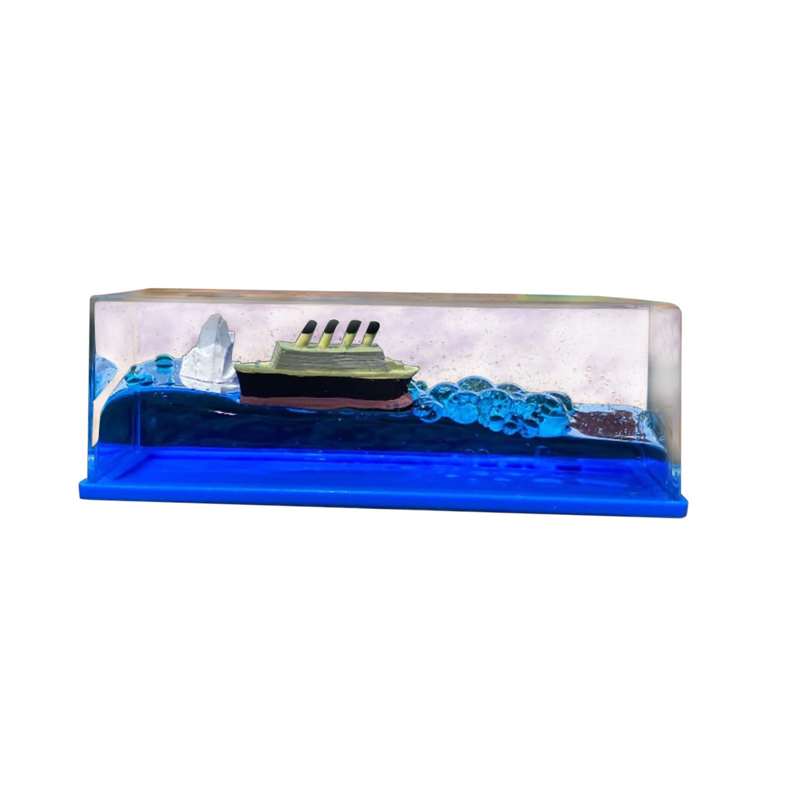 TOKZON Cruise Ship Fluid Drift Bottle, Floating Desk Cruise Ship Toy, Unsinkable Boat Decor, Titanic Toys, Cruise Ship Mode Floating Bottle, Gifts For Home Desk Decoration-B