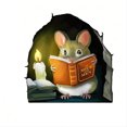 thumbnail image 1 of SLYNSHome Clearance Cute Mouse Hole Sticker for Wall Decor,Wooden Mouse Reading Book Wall Art Decor,Adorable Peel and Stick Mice Room Decor,Classroom,Bedroom,Bookcase Decoration, 1 of 6