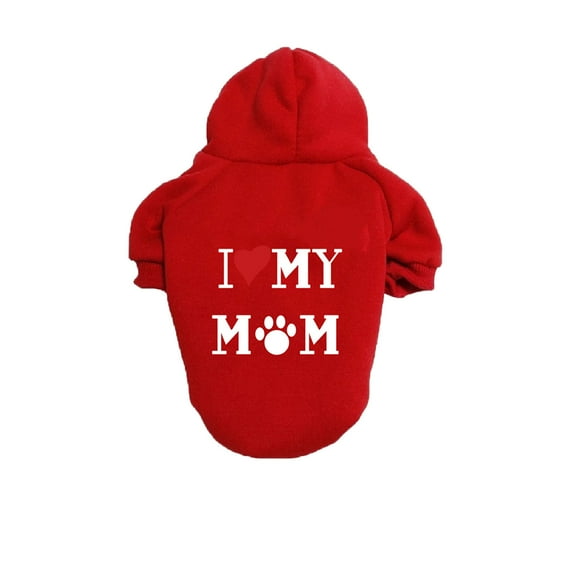 SLYNSHome Dog Clothes Red Cute Puppy Hoodie Sweater Soft Fleece Pet Clothing (5XL)