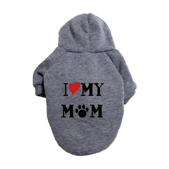 SLYNSHome Dog Hoodie Clothes Gray Cute Puppy Sweater Soft Fleece Pet Clothing (XL)