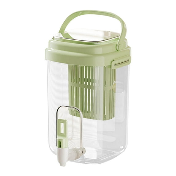 SLYNSHome Clearance Drink Dispenser for Fridge Cold Water Kettle with Faucet Beverage Container for Home Party Summer Kitchen Accessories - Green
