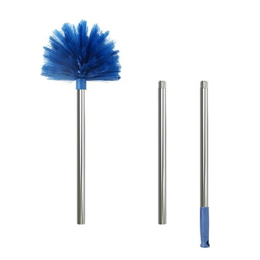 SLYNSHome Duster Brush,Cobweb Duster with Extension Pole,Medium Stiff Bristles Cobweb Duster Head,Ceiling Fan Duster for Outdoor Indoor Cleaning