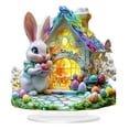 thumbnail image 1 of SLYNSHome Easter Bunny Gifts Decoration Cute Rabbit Statues Figurines Ornament for Spring Home Party Table/Desk Top Housewarming Decor, 1 of 8
