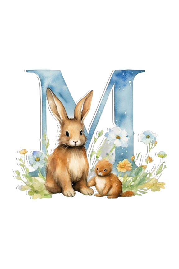 Easter Letter Rabbit Decoration Cute Bunny Ornament Hanging Pendant for Home Keychain Backpack Easter Gifts (M)