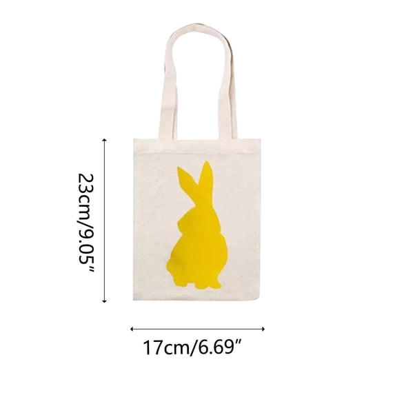 SLYNSHome Easter Rabbit Tote Bags Decoration Cute Bunny Gifts Bags Candy/Eggs Storage Bucket for Home Party Eggs Hunting Ornament (Yellow)