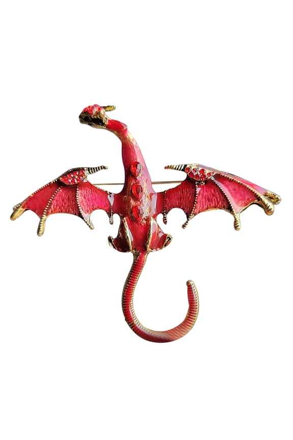 Enamel Dragon Brooch-European And American Fashion Studded -brooch-brooch- Versatile Studded Diamond Accessories For Women