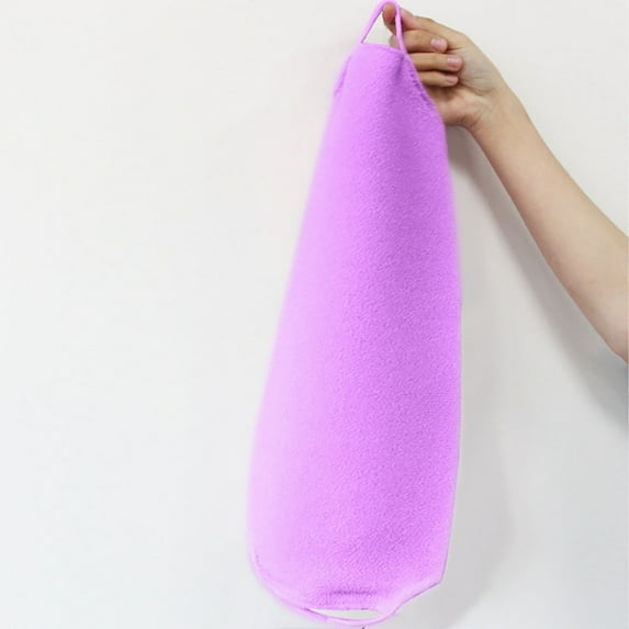 SLYNSHome Exfoliating Back Scrubber with Handles - 7x15.7 inch - Stretchable Two Sides - Body Scrubbers Deep Cleans Skin Shower Sponge Loofah Scrub for Man Women Elderly (Purple)