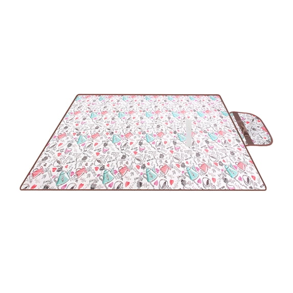 SLYNSHome Extra Large Picnic Blanket,59''x39.3''Inch Waterproof Reusable Foldable Outdoor Blankets,Picnic Mat with Pattern for Beach,Grass Lawn Park Parent-child Camping Accessories