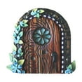 thumbnail image 1 of SLYNSHome Fairy Door for Tree,Artificial Wood Door Sculpture Gnome Home Ornaments Decoration for Kids Room,Garden,Wall,Trees Outdoor,Miniature Fairy Garden Outdoor Decor Accessories, 1 of 2