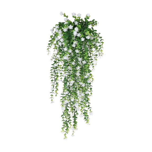 SLYNSHome Fake Hanging Silk Plant Faux Eucalyptus Leaf Artificial Vines Hanging Flowers Decor Greenery Vine Outdoor UV Resistant for Garden Wedding Party Decoration