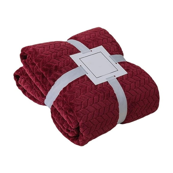 SLYNSHome Fleece Throw Blanket for Couch Sofa Bed,Soft Fuzzy Plush Luxury Flannel Lap Blanket Super Cozy and Comfy for All Seasons - Red