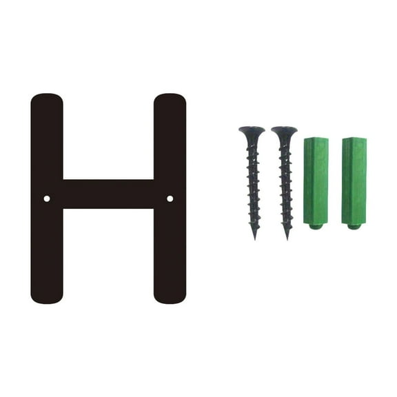 SLYNSHome Floating House Letter 6 inch Stainless Steel Modern Door Letters Sign Mailbox House Address Decor with Screws (H)
