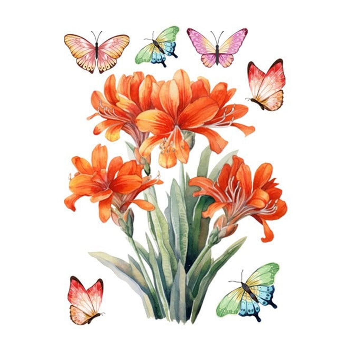 SLYNSHome Clearance Flower Window Clings Wall Decals Peel and Stick,Double-Sided Colorful Flower and Butterfly Collision Removable Window Decals Window Stickers for Glass Window Wall Decor