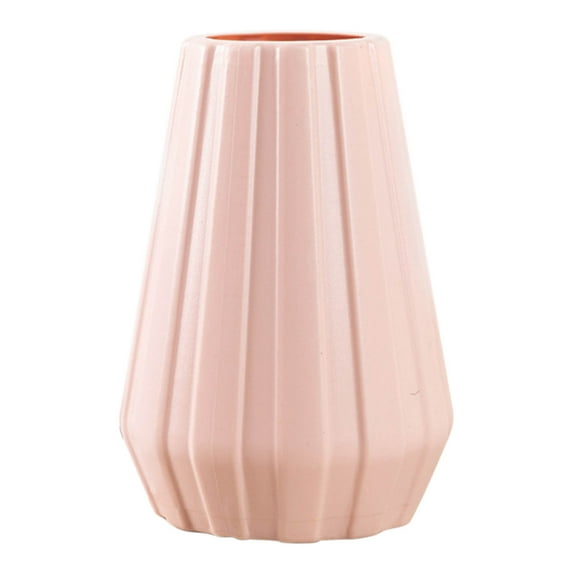 SLYNSHome Flowers Vases for Wedding Decorations Plastic Modern Vases for Table Centerpieces Arrangement Flower Vase for Home,Room,Farmhouse,Office - Pink
