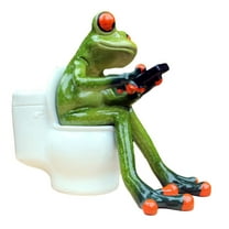 SLYNSHome Frog Statue Decoration Funny Frogs Figurines Ornament for Home Garden Desk Tabletop Cute Birthday Gifts for Kids or Friend Garden Accessories