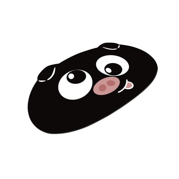 SLYNSHome Funny Bathroom Floor Mat Three-piece Set Bathroom Foot Mat Diatom Mud Absorbent U-shaped Toilet Mat Washstand Mat