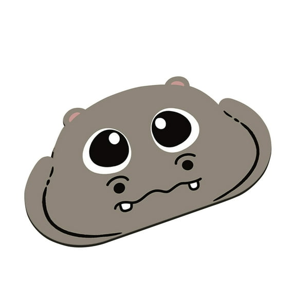 SLYNSHome Funny Bathroom Floor Mat Three-piece Set Bathroom Foot Mat Diatom Mud Absorbent U-shaped Toilet Mat Washstand Mat