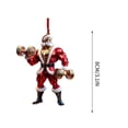 thumbnail image 1 of SLYNSHome Funny Christmas Trees Santa Claus Hanging Pendant Decoration - 3.1 inch - Xmas Fitness Muscle Santa Ornament for Home Tree Car Backbag, 1 of 7
