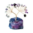 thumbnail image 1 of SLYNSHome Natural Colorful Crystal Stone Crushed Stone Wealth Tree Handwoven Amethyst Base Money Tree Home Decoration, 1 of 6