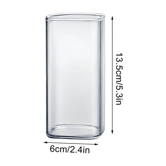 SLYNSHome Glass Water Cup Drinking Glasses - Transparent - 5.3 inch - Highball Glasses Bar Glass for Wine,Juice,Iced Tea,Milk