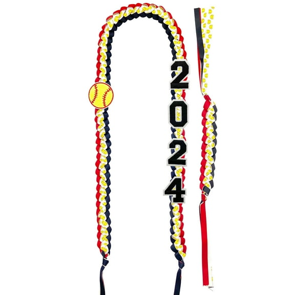 SLYNSHome Graduation Ribbon Leis Braid Color Congrats Graduates Leis Necklace And Braid Bracelets For Graduation Party