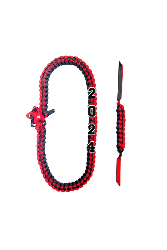 Graduation Ribbon Leis Braid Color Congrats Graduates Leis Necklace And Braid Bracelets For Graduation Party