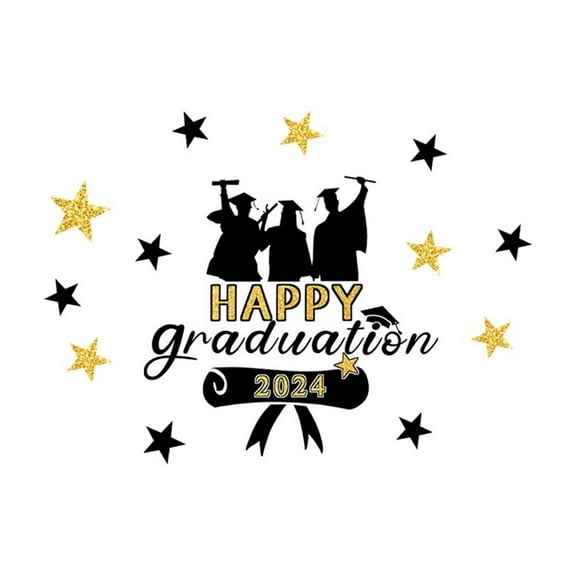 SLYNSHome Graduation Season Wall Stickers,Removable Happy Graduation Adhesive Labels Window Clings Decals,Congratulations Party Decor Supplies for School Home Office