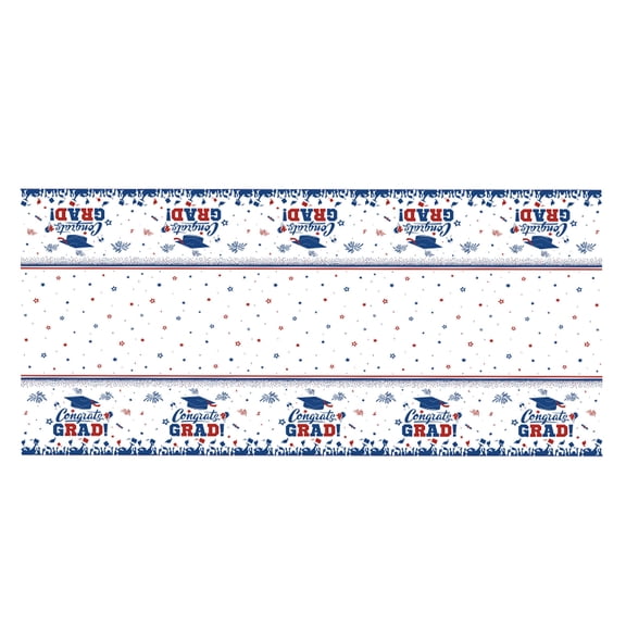 SLYNSHome Graduation Tablecloth Party Decorations,4.5x9 Inch Congrats Graduation Disposable Table Covers Table Cloth Tablecover Holiday Party Background Wall Table Decoration
