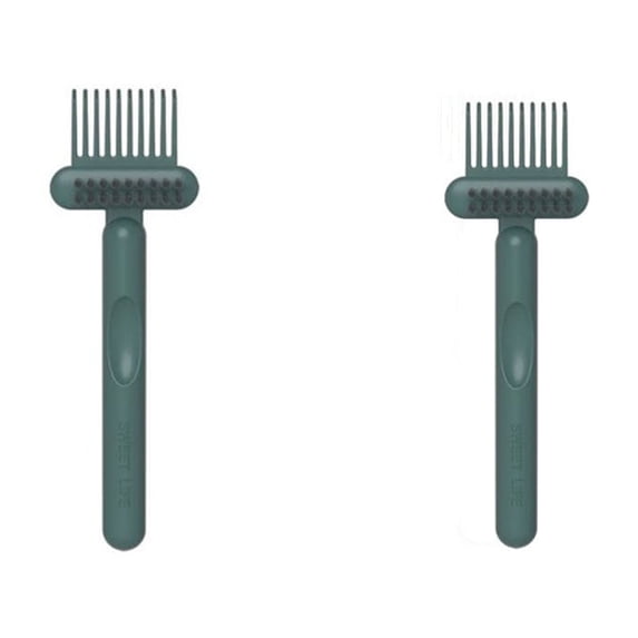 SLYNSHome Hair Brush Cleaning Tool 2 In 1 Comb Cleaning Brush Hair Brush Cleaner Mini Hair Brush Remover 2pc