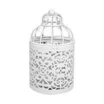 SLYNSHome Hanging Bird Cage Candles Retro Iron Candlestick Lantern Home Party Decor