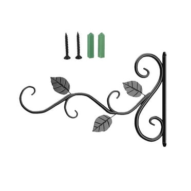 SLYNSHome Hanging Plant Bracket,Metal Leaf Shape Planter Hooks Wall Mounted Decorative Hanger Hook for Hanging Indoor Outdoor Planter Flower Pot Bird Feeder Wind Chime Lanterns