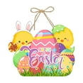 thumbnail image 1 of SLYNSHome Happy Easter Rabbit Decoration Sign,Cute Bunny & Eggs Hanging Ornament Welcome Pendant Wreath for Spring Home Door Wall Party, 1 of 7