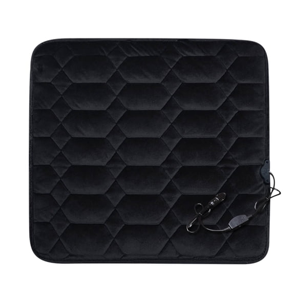 SLYNSHome Heated Car Seat Cushion, 12V/24V Portable Car Heating Pad Back, Heating And Ventilation Function Winter Driving