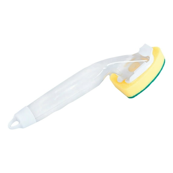 SLYNSHome Heavy Duty Dishwand with Refills,Dish Wand Include - 2 Pcs - Replacement Sponge Heads Soap Dispenser Leak-Free Scrub, Non-Scratch Scrubber Brush Pads for Cleaning Dishes Sink