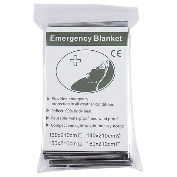 SLYNSHome Home Spare First Aid Insulation Blanket Sunscreen Lifesaving Emergency Blanket 1PC