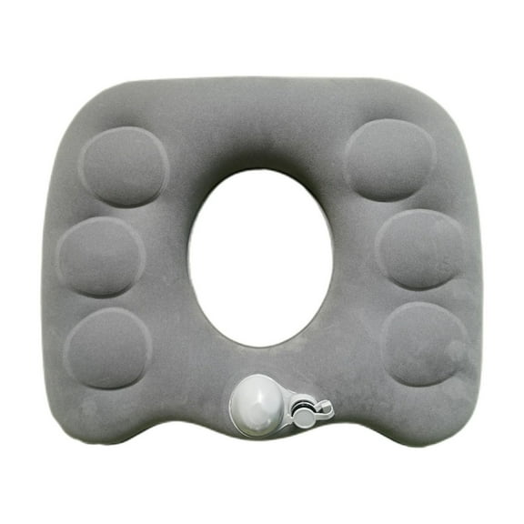 SLYNSHome Inflatable Donut Cushion for Long-term Sitting Office Chair Seat Pillow for Gaming,Home,Office Accessories (Gray)