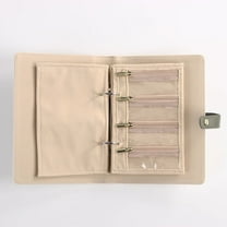 SLYNSHome Jewelry Storage Bags Book Jewelry Organizer with with Zipper and Clear Bags for Travel Foldable Jewelry Case (Pink)