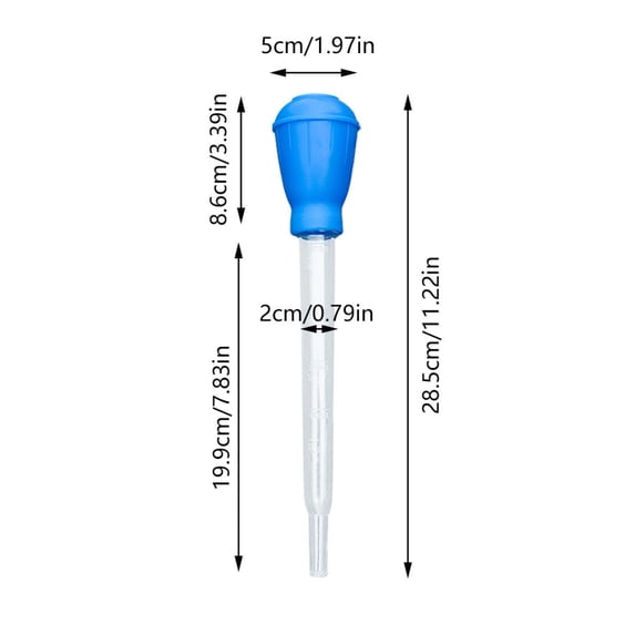 SLYNSHome Kitchen Gadgets Turkey Basters for Cooking Food Grade Metal Turkey Baster Syringe Kitchen Supplies - White