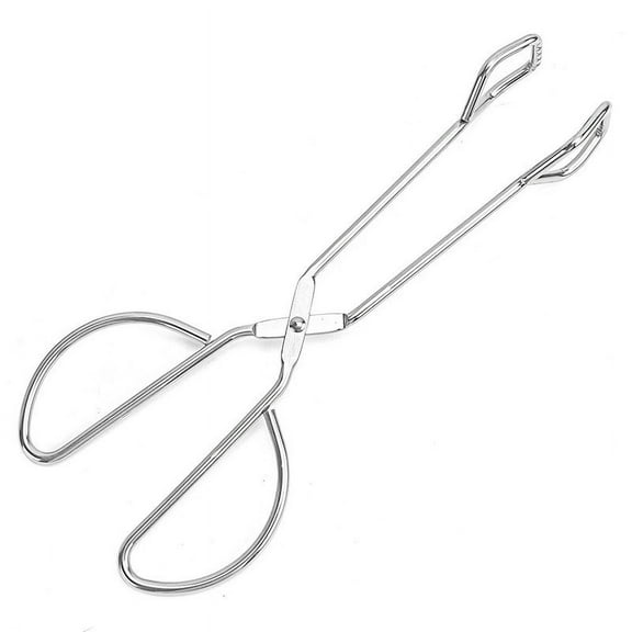 SLYNSHome Kitchen Tongs for Cooking - Stainless Steel - Non-Slip - Heavy Duty Comfortable Ergonomic Grip Scissor Design,Heat Resistant for BBQ and Baking